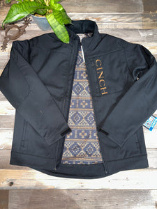 Cinch Black Embroidered Back Men Jacket