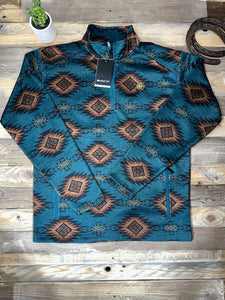 Ariat Coral Blue 1/4 Zip smSweater