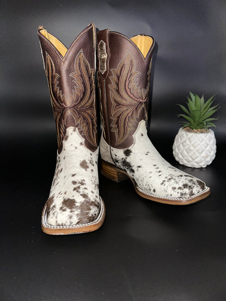 Exotic Leather Boot “ Brown Swirl ” Cowhide