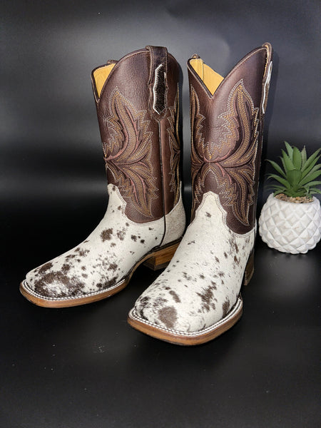 Exotic Leather Boot “ Brown Swirl ” Cowhide