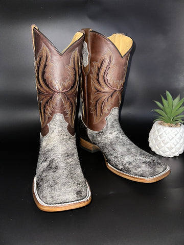 Exotic Leather Boot “ Grayness ” Cowhide