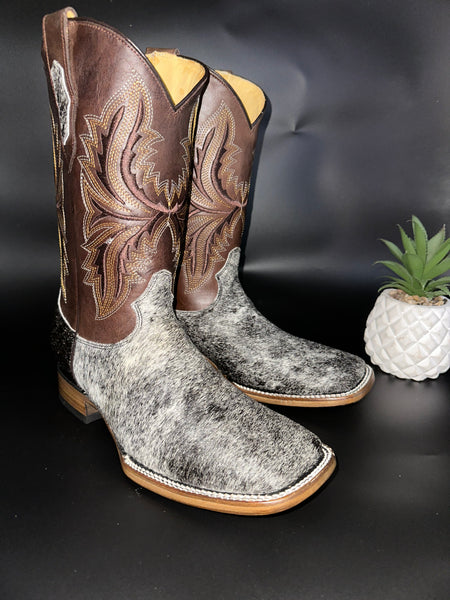 Exotic Leather Boot “ Grayness ” Cowhide