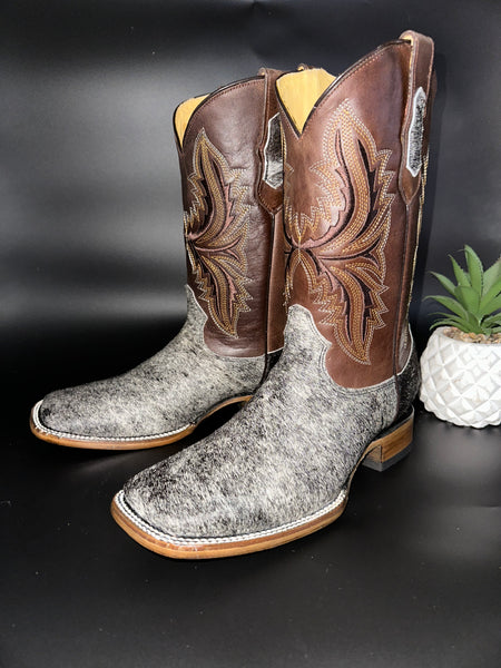Exotic Leather Boot “ Grayness ” Cowhide