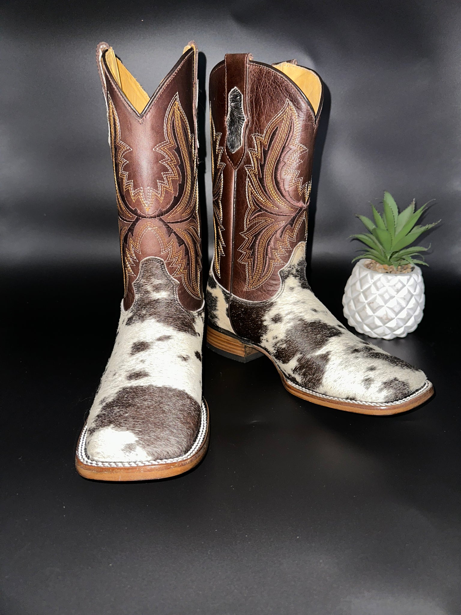Exotic Leather Boot “ Cool Spot ” Cowhide 7