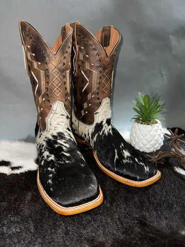 Exotic Cowhide “Edgy Black” Size 11.5