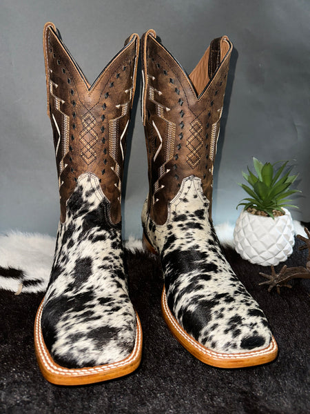 Exotic Leather Boot “ Strut Brown ” Cowhide Size 12