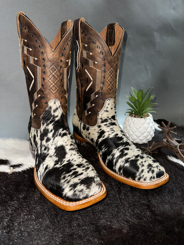 Exotic Leather Boot “ Strut Brown ” Cowhide Size 12