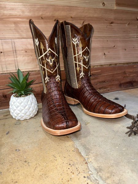 Exotic Caiman Cola Tabaco Boot