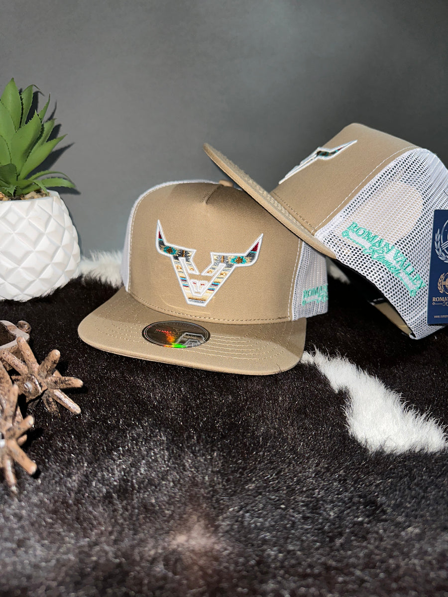 Aztec Eli Teal RVR Cap – Roman Valley Ranch
