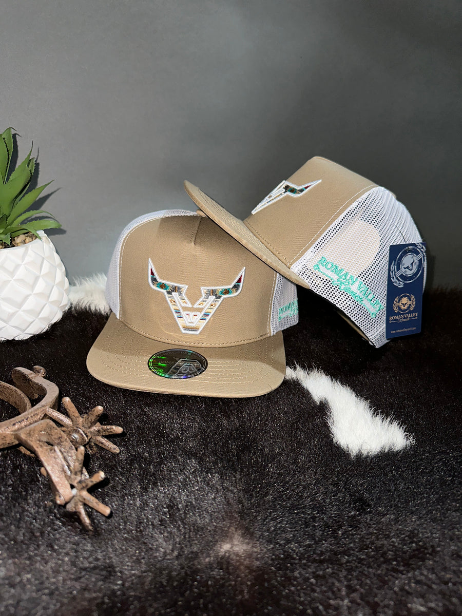 Aztec Eli Teal RVR Cap – Roman Valley Ranch