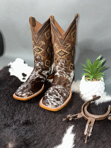 Exotic Cowhide Boot “Double Chocolate ” Size 7