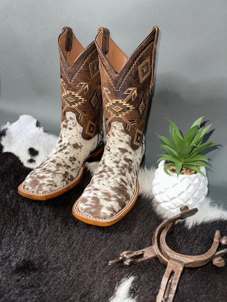 Exotic Cowhide Boot “Hint of Brown” Size 6
