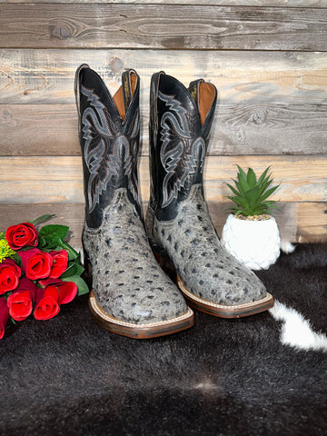 Exotic Boots Grey FQ Ostrich Boot