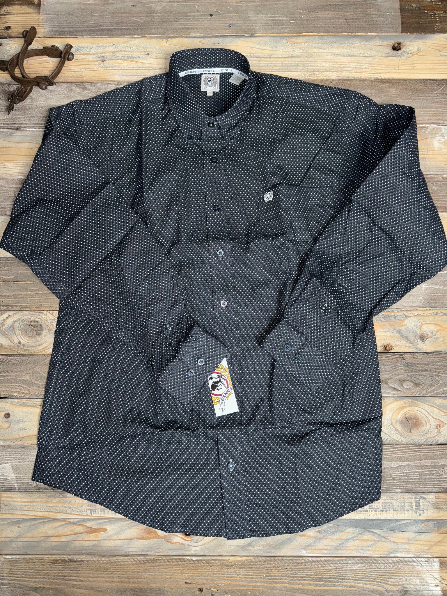 Cinch Ebony Black Print Long Sleeve