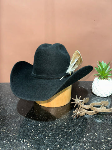 Roman Valley Black Premium 6X Wool Hat