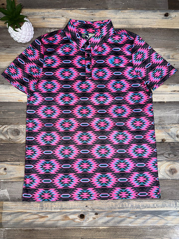 Retro Pink Summer Polo RS2