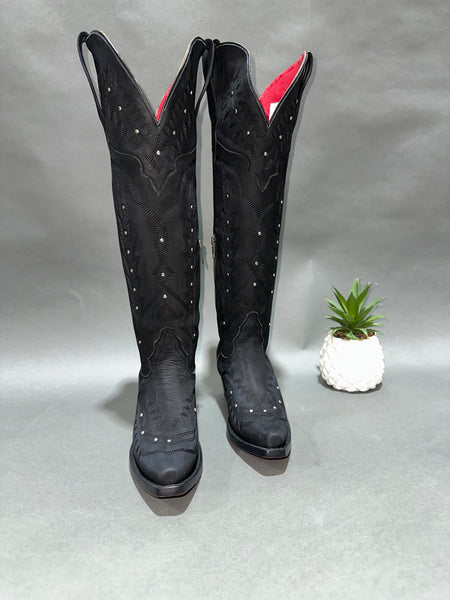 Stacy Black Stud Tall Boot