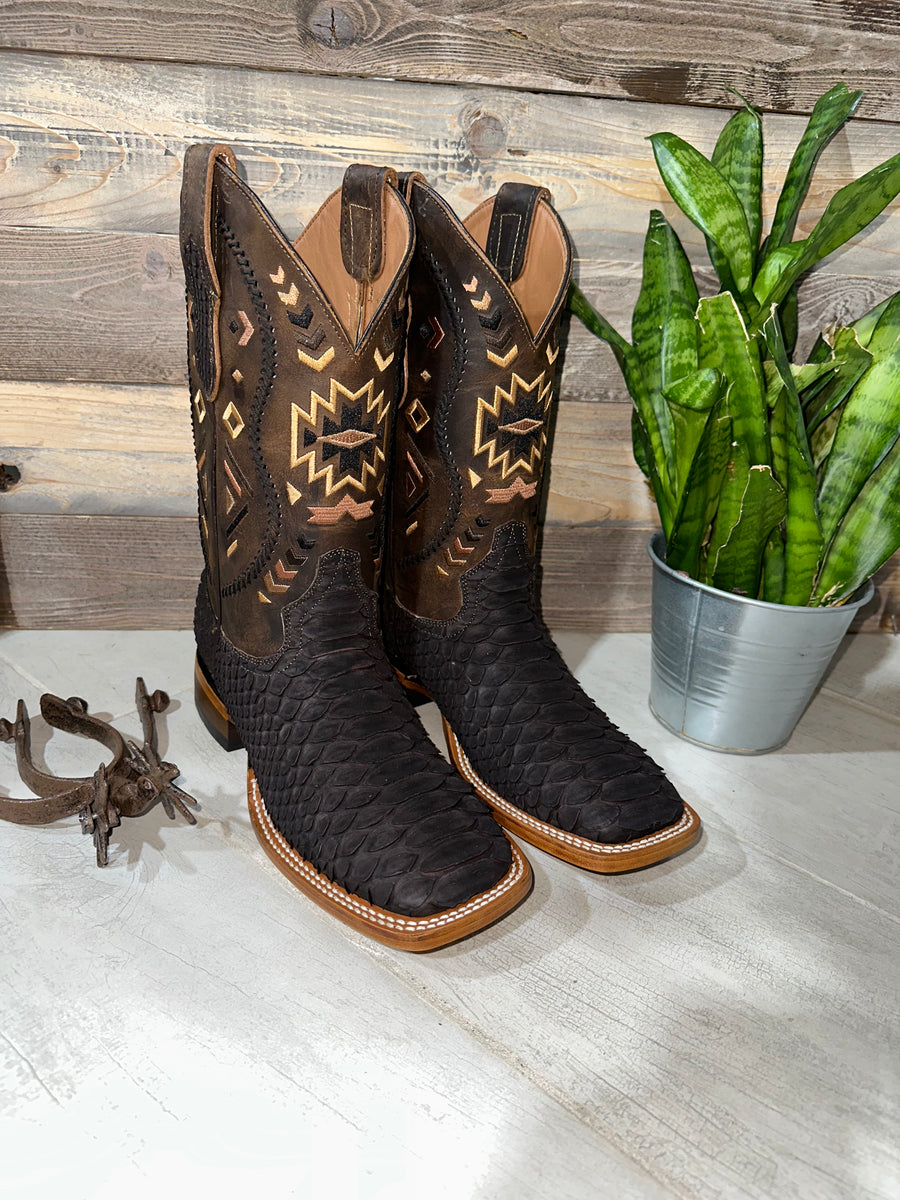 Exotic Python Cafe Matte Boot – Roman Valley Ranch