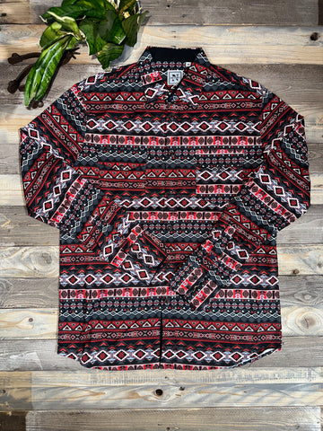 Rose Red Aztec Long Sleeve Shirt K23