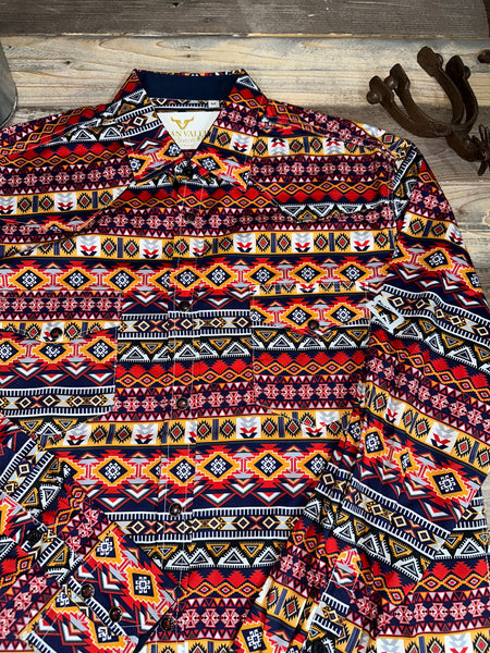 Aztec Multi Red Long Sleeve Shirt K23