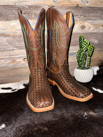 Weave Leather Boot