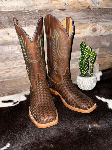 Weave Leather Boot