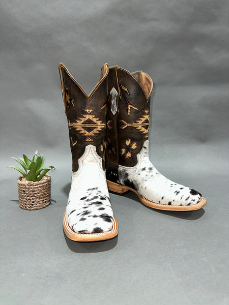 Exotic Leather Boot “Great White” Cowhide Size 7.5
