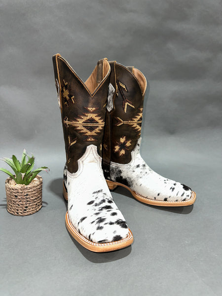 Exotic Leather Boot “Great White” Cowhide Size 7.5