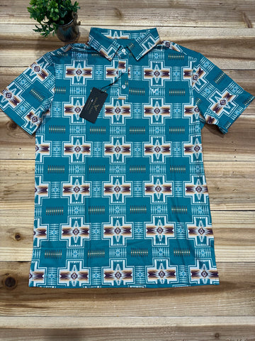 Aztec teally Green Polo
