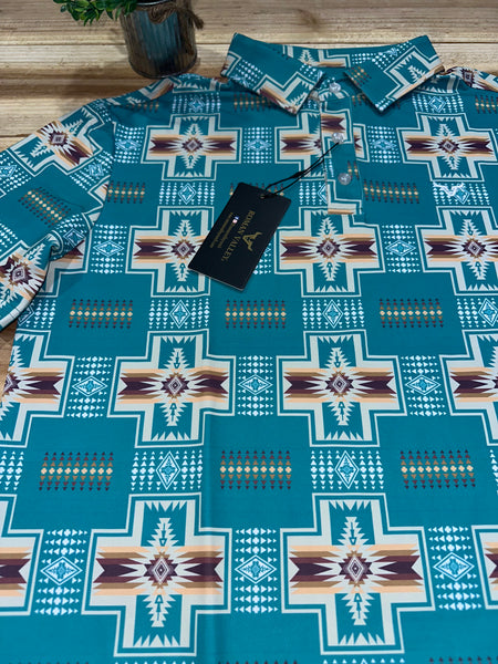 Aztec teally Green Polo