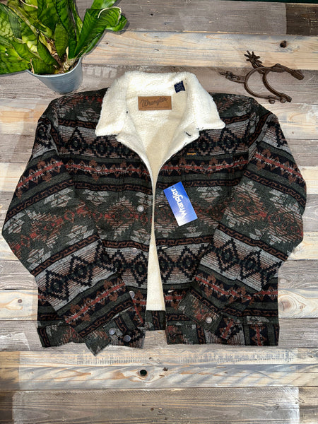 Wrangler Jacquard Sherpa Lined Jacket