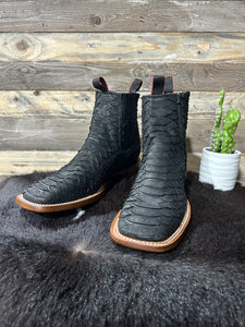 Exotic Python Black Chelsea Boot