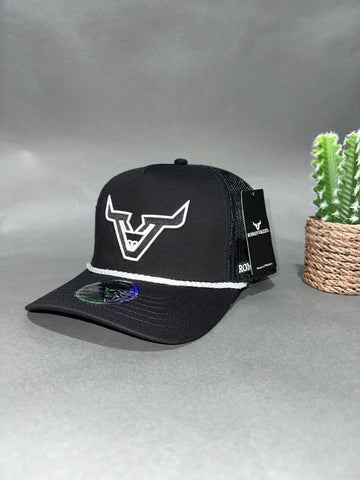 Bull Outline black & White Rope