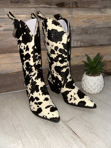 Lilly Cowhide Boots