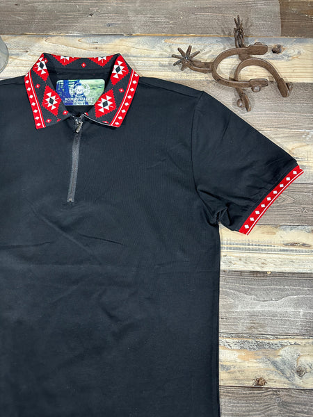 Aztec Collar Red Polo S3