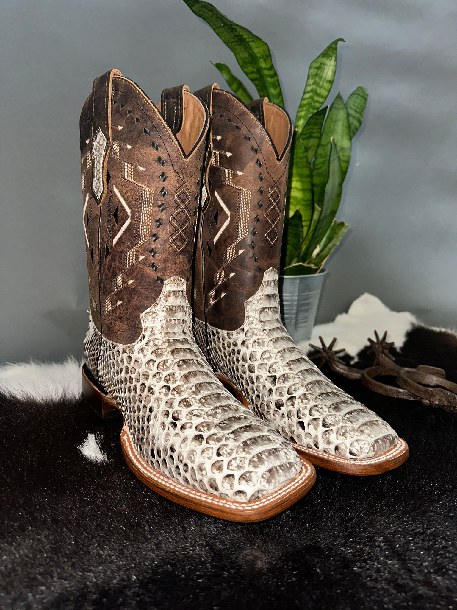 Exotic Python Natural Boot – Roman Valley Ranch