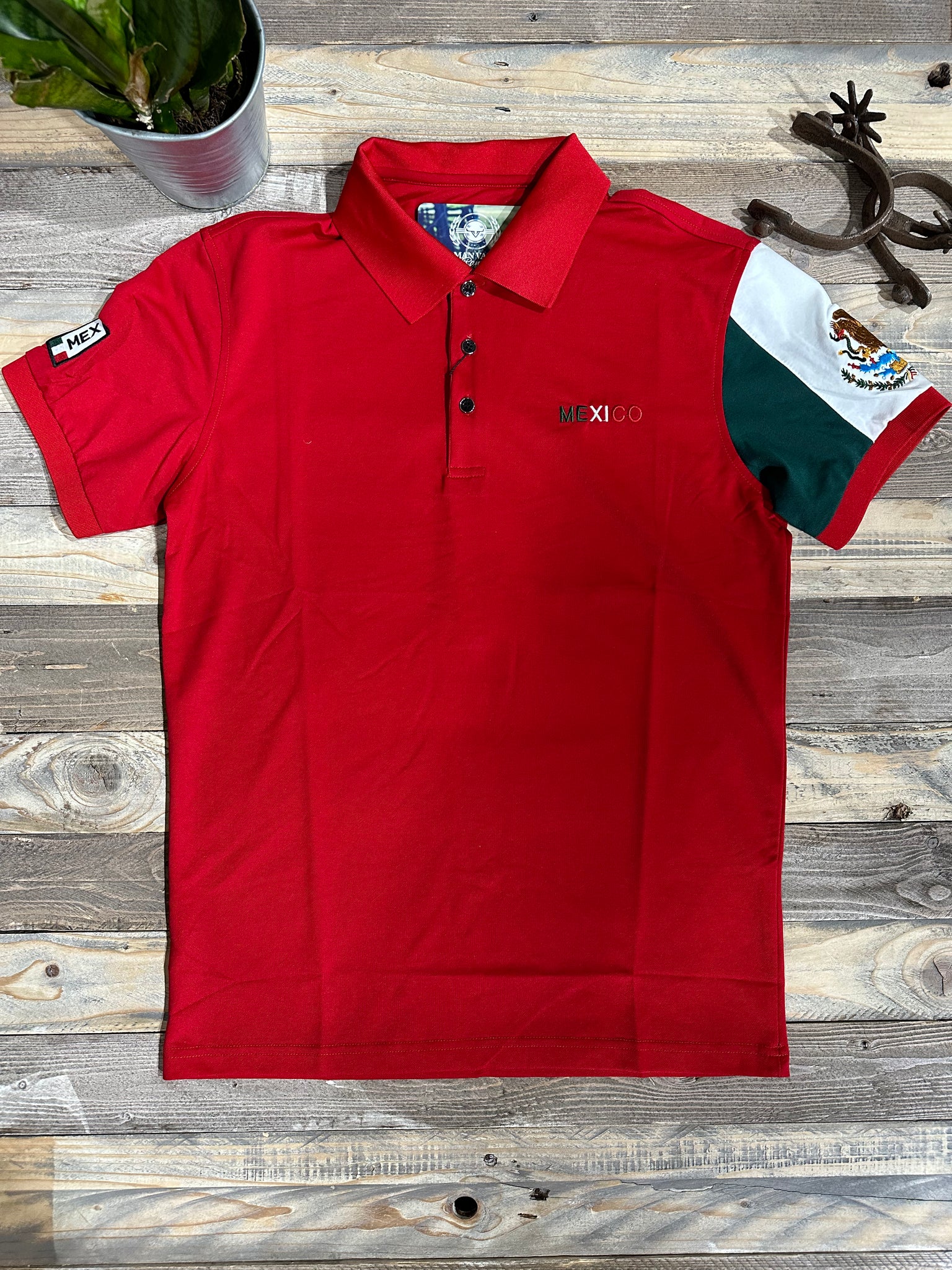 Team Mexico Red Embroidery Polo