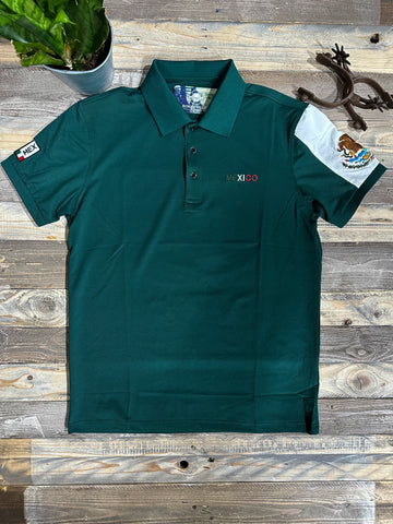 Team Mexico Green Embroidery Polo