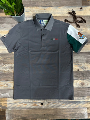 Team Mex Grey Embroidery Polo kit