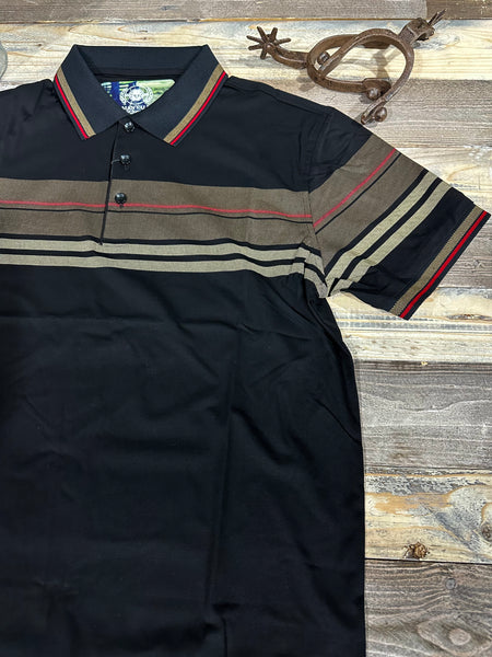 Elevated Black Collar Polo