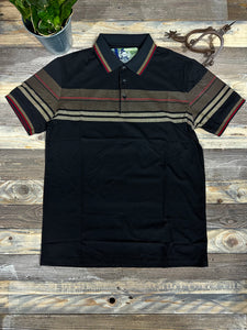 Elevated Black Collar Polo