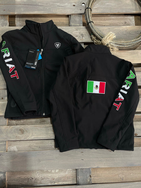 Ariat Team Mexico Flag Kids Black Jacket
