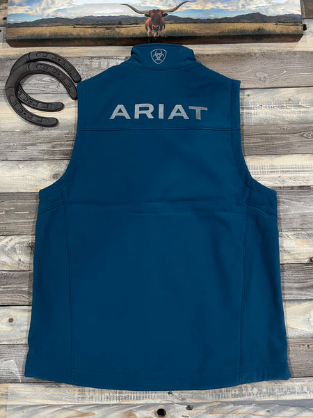 Ariat Men Majolica Blue Logo Vest