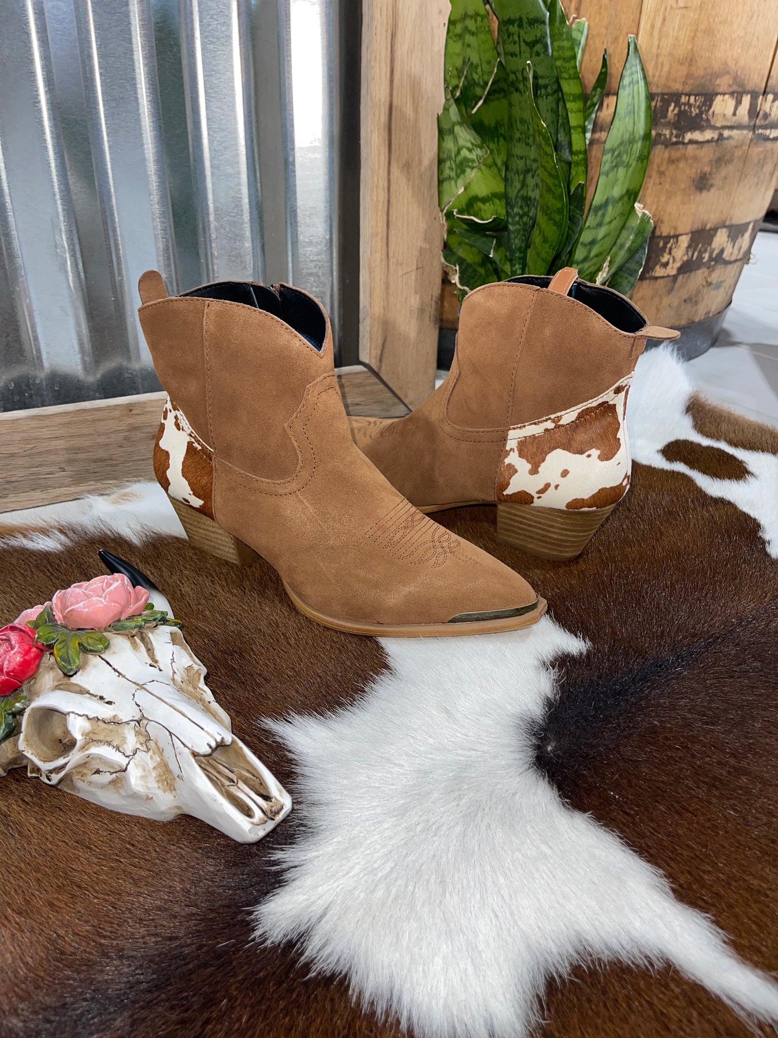 Buck The Rules Tan Booties
