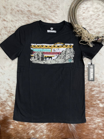 Rock & Roll Denim Desert Black T-Shirt