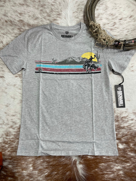 Rock & Roll Denim Grey T-Shirt