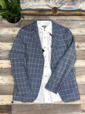 Plaid Blue Rose Jacket