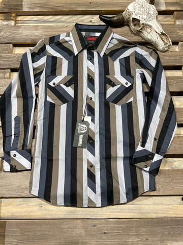 Rock & Roll Denim Stripe Shirt