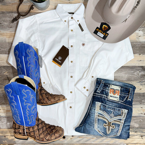 Ariat Solid Twill White Shirt