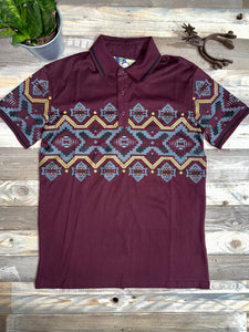 Aztec Mid Burgundy Polo